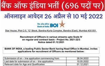 बेरोजगार युवा ध्यान दे : बैंकिंग सेक्टर में निकली 696 पदों पर बंपर वैकेंसी, जाने भर्ती प्रक्रिया से जुड़े खास बाते