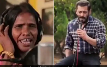 सलमान खान और रानू मंडल ने गाया 'हाल कैसा है जनाब का', देखें दोनों की मजेदार जुगलबंदी