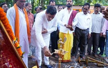 श्री कंचि कामाक्षी माता मंदिर में बनेगा डोम शेड, भिलाईनगर विधायक देवेंद्र यादव ने किया भूमिपूजन...