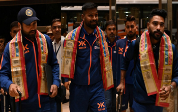 भारत और न्यूजीलैंड क्रिकेट टीम के खिलाड़ियों का रायपुर में जोरदार स्वागत...