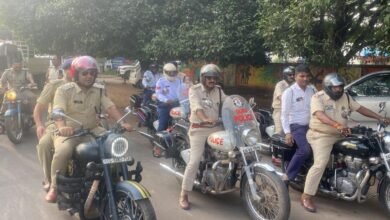 आदर्श आचार संहिता लागू होते ही दुर्ग पुलिस ने निकाला फ्लैग मार्च...