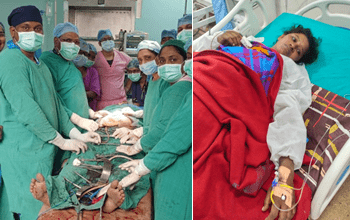 गर्भवती महिला का बच्चादानी फटने पर जिला चिकित्सालय के चिकित्सको ने त्वरित आपरेशन कर महिला की जान बचाई...