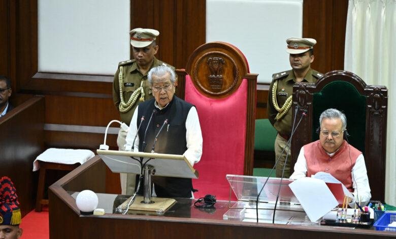 राज्यपाल श्री हरिचंदन ने छत्तीसगढ की 6वीं विधानसभा के दूसरे सत्र को किया संबोधित...