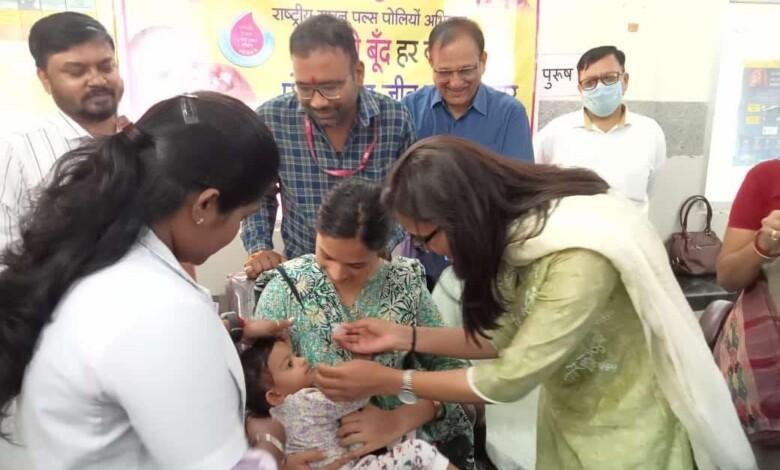दुर्ग जिले में पल्स पोलियो अभियान के प्रथम दिवस में आशातित उपलब्धि...