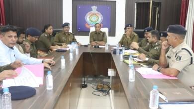 पुलिस अधीक्षक दुर्ग ने मीटिंग लेकर दिए थाना प्रभारियों को निर्देश...