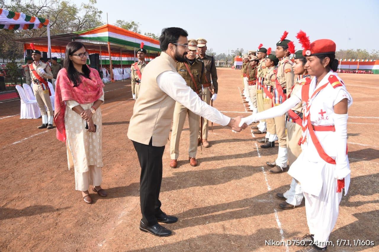 गणतंत्र दिवस आयोजन के लिए किया गया अंतिम पूर्वाभ्यास...