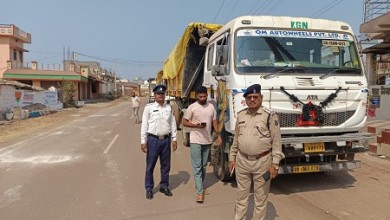 उतई, मार्केट/आवासीय क्षेत्र में दिन के समय प्रवेश करने वाले भारी वाहनों पर की गई कार्यवाही...