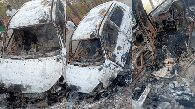 छत्तीसगढ़ ब्रेकिंग: भीषण हादसे में कार जलकर खाक, ड्राइवर की जिंदा जलकर मौत, पहचान में जुटी पुलिस... 1 छत्तीसगढ़ ब्रेकिंग: भीषण हादसे में कार जलकर खाक, ड्राइवर की जिंदा जलकर मौत, पहचान में जुटी पुलिस...