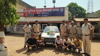 भिलाई नगर पुलिस ने किया अंतराज्यीय गांजा तस्करी का भंडाफोड़...