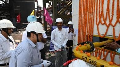 सेल-भिलाई इस्पात संयंत्र में कोक ओवन बैटरी-7 की चिमनी-7 का प्रज्वलन निदेशक प्रभारी द्वारा संपन्न