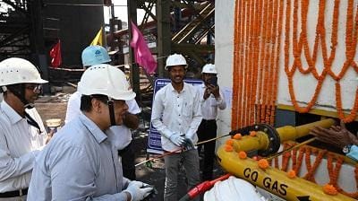 सेल-भिलाई इस्पात संयंत्र में कोक ओवन बैटरी-7 की चिमनी-7 का प्रज्वलन निदेशक प्रभारी द्वारा संपन्न