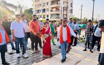 पटरी पार बुधवारी बाजार में महापौर अलका बाघमार ने किया निरीक्षण...