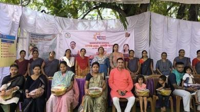 सुशासन त्यौहार में गर्भवती महिलाओं का गोद भराई एवं कुपोषित बच्चों को सुपोषित आहार विधायक द्वारा वितरित किया गया...