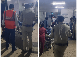 यातायात पुलिस दुर्ग द्वारा वाहन चलाते अचानक अटैक आकर गिरे व्यक्ति को सीपीआर देकर समय पर अस्पताल पहुंचाने सें बची जान...