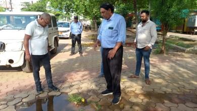 वैशानी नगर जोन क्र. 02 के विभिन्न वार्डो के कार्यो का आयुक्त ने किया निरीक्षण...
