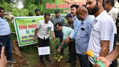 विश्व पर्यावरण दिवस पर भिलाई इस्पात संयंत्र व सशस्त्र सीमा बल ने किया वृहद वृक्षारोपण, लगाए 400 पौधे...