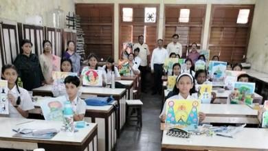 भिलाई विद्यालय में अंतर्शालेय ड्राइंग एवं पेंटिंग प्रतियोगिता का आयोजन....