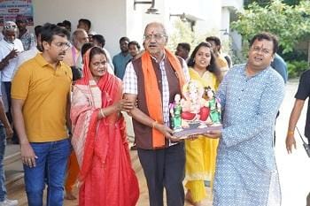 गणेश चतुर्थी पर सांसद बृजमोहन अग्रवाल ने की विधिवत पूजा-अर्चना...