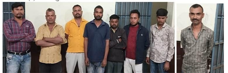 नंदिनी नगर पुलिस की कार्रवाई, जुआं खेले रहे 8 आरोपी रंगे हाथ पकड़े...