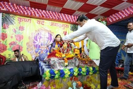 भिलाई में भव्य धार्मिक आयोजन: श्रीमद् देवी भागवत महापुराण ज्ञान यज्ञ में पहुंचे इंद्रजीत सिंह ‘छोटू’