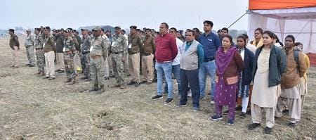 नगपुरा में आयोजित शिव महापुराण कथा कार्यक्रम में लगे सुरक्षा व्यवस्था की किया गया समीक्षा...