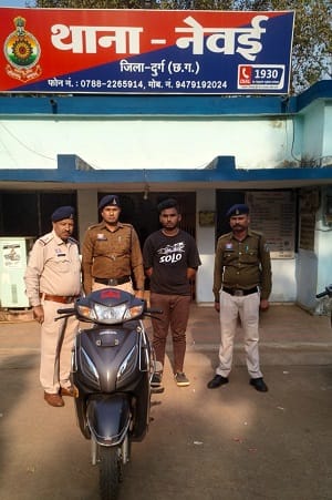 थाना नेवई पुलिस की त्वरित कार्रवाई, एक्टिवा चोरी का आरोपी गिरफ्तार...