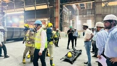 भिलाई इस्पात संयंत्र के एसएमएस–3 में मॉक ड्रिल का आयोजन...