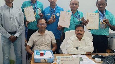 भिलाई इस्पात संयंत्र के खिलाड़ियों का ‘खेलो मास्टर्स नेशनल गेम्स–2026’ में उत्कृष्ट प्रदर्शन