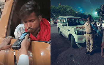 शराब सेवन कर वाहन चलाने वालों पर यातायात पुलिस दुर्ग की सख्त कार्यवाही, शासकीय वाहन चालक सहित 10 कार चालक पकड़े गए...