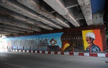 दीवारों पर उभरती सुरक्षा की चेतना—भिलाई इस्पात संयंत्र में सौंदर्यीकरण के साथ जागरूकता की पहल...
