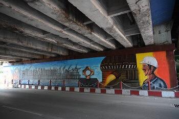 दीवारों पर उभरती सुरक्षा की चेतना—भिलाई इस्पात संयंत्र में सौंदर्यीकरण के साथ जागरूकता की पहल...