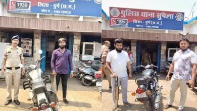 दुर्ग में मॉडिफाइड साइलेंसर वाली बुलेट पर कार्रवाई: नाबालिग चला रहे थे बाइक, दो वाहन मालिकों पर केस दर्ज...