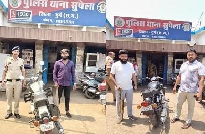 दुर्ग में मॉडिफाइड साइलेंसर वाली बुलेट पर कार्रवाई: नाबालिग चला रहे थे बाइक, दो वाहन मालिकों पर केस दर्ज...