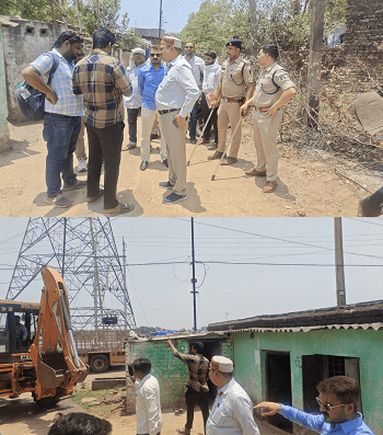 दुष्कर्म प्रकरण के आरोपी के अवैध कब्जे पर पुलिस और प्रशासन की संयुक्त कार्रवाई, अवैध मकान बुलडोजर से ध्वस्त...