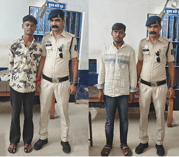 धारदार हथियार लहराकर आम लोगों को डराने-धमकाने वाले दो आरोपी गिरफ्तार...