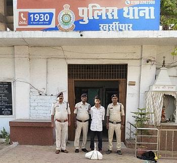 नशे के विरुद्ध दुर्ग पुलिस की सतत कार्यवाहीजारी, 03.200 किलोग्राम अवैध गांजा सहित एक आरोपी गिरफ्तार...