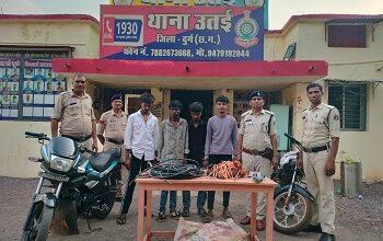 मोबाईल टावरों से कॉपर केबल चोरी करने वाले शातिर गिरोह का खुलासा, 04 आरोपी एवं एक अपचारी बालक पकड़े गए...