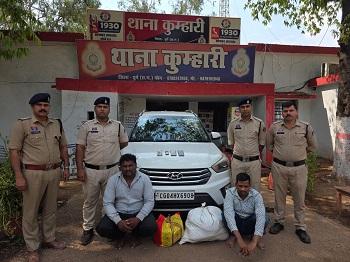क्रेटा कार के दरवाजों में बना रखा था ‘सीक्रेट चेंबर’, दुर्ग पुलिस ने खोला हाईटेक गांजा तस्करी का राज; 14.5 किलो गांजा, कार और नकदी जब्त...