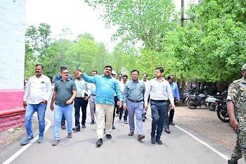 मुख्यमंत्री की घोषणा को अमल में लाने मंत्री गजेन्द्र यादव के साथ जिला प्रशासन ने किया स्थल निरीक्षण...