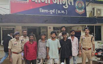 पूर्व विवाद को लेकर डंडा एवं धारदार हथियार से प्राणघातक हमला करने वाले 05 आरोपी गिरफ्तार...