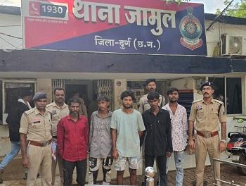 पूर्व विवाद को लेकर डंडा एवं धारदार हथियार से प्राणघातक हमला करने वाले 05 आरोपी गिरफ्तार...