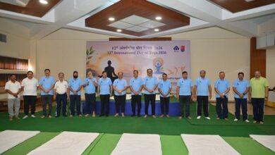भिलाई इस्पात संयंत्र में उत्साहपूर्वक मनाया गया अंतरराष्ट्रीय योग दिवस...