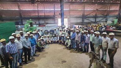 सिन्टरिंग प्लांट-3 के एरिया रिपेयर शॉप में पुनरुद्धारित एचएमटी ड्रिलिंग मशीन का पुनः संचालन प्रारंभ