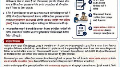 ई-मेल से प्राप्त शिकायत पर BNSS के तहत ऑनलाइन एफआईआर दर्ज, नए आपराधिक कानून का प्रभावी क्रियान्वयन