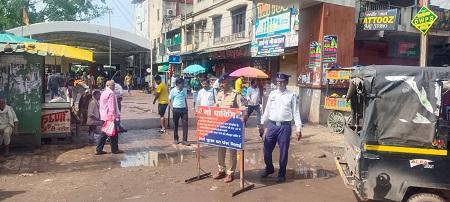 राष्ट्रीय राजमार्ग गुरुद्वारा चौक से कुम्हारी टोल प्लाजा तक नो पार्किंग में खड़े वाहनों पर सघन कार्यवाही