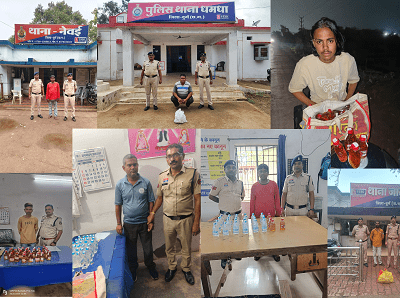 'ऑपरेशन विश्वास' का बड़ा एक्शन: दुर्ग पुलिस ने 11 थाना क्षेत्रों में मारी रेड, 21 शराब तस्कर गिरफ्तार, 590 पौवा शराब जब्त 1 'ऑपरेशन विश्वास' का बड़ा एक्शन: दुर्ग पुलिस ने 11 थाना क्षेत्रों में मारी रेड, 21 शराब तस्कर गिरफ्तार, 590 पौवा शराब जब्त