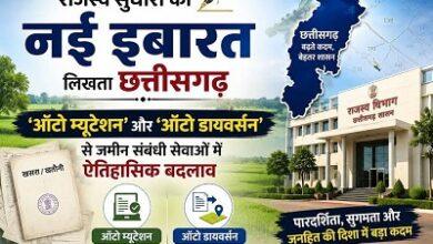 विशेष लेख : ​राजस्व सुधारों की नई इबारत लिखता छत्तीसगढ़: ‘ऑटो म्यूटेशन’ और ‘ऑटो डायवर्सन’ से जमीन संबंधी सेवाओं में ऐतिहासिक बदलाव