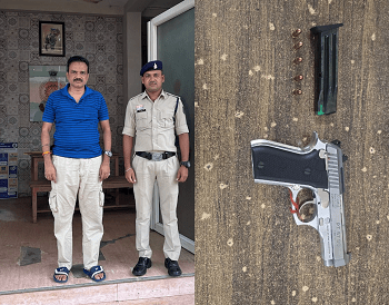 गुढियारी सोलर प्लांट निर्माण स्थल पर काम बंद कराने की धमकी देकर पिस्टल से फायरिंग करने वाला आरोपी गिरफ्तार, घटना में प्रयुक्त पिस्टल बरामद...