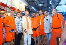 दुर्ग रेलवे स्टेशन से बाबा बैद्यनाथ धाम के लिए रवाना हुए बोलबम कांवड़िया परिवार - विधायक ललित चंद्राकर