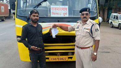 दुर्ग जिले में पहली बार शराब के नशे में वाहन चलाने वाले को कारावास की सजा